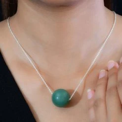 Grüner Aventurin Halskette Ca. 50 Cm 925 Silber Ca. 50.00 Ct 10 Grüner Aventurin Halskette Ca. 50 Cm 925 Silber Ca. 50.00 Ct -Schmuck Shoplc 7567302 2