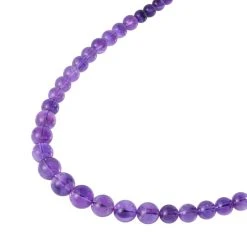 AAA Afrikanischer Amethyst Halskette, (9-13mm), Ca. 50 Cm 925 Silber Rhodiniert Ca. 400.00 Ct -Schmuck Shoplc 7567640 2