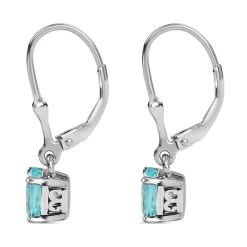 Minz Apatit Ohrringe, 925 Silber Platiniert Ca. 1.01 Ct -Schmuck Shoplc 7568319 4