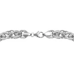 Designer Inspirierte 925 Silber Platiniert Halskette, Ca. 45 Cm Ca. 38,00g -Schmuck Shoplc 7569067 3