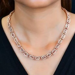 Designer Inspirierte 925 Silber Roségold Vermeil Halskette, Ca. 45 Cm Ca. 38,00g 9 Designer Inspirierte 925 Silber Roségold Vermeil Halskette, Ca. 45 Cm Ca. 38,00g -Schmuck Shoplc 7569068 2