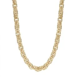 Designer Inspirierte 925 Silber Gelbgold Vermeil Halskette, Ca. 45 Cm Ca. 38,00g