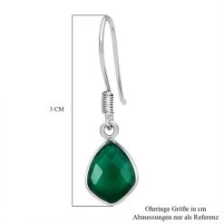 Grüner Onyx Ohrringe 925 Silber Ca. 3.43 Ct -Schmuck Shoplc 7569250 5