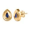 AAA Tansanit Ohrringe, 925 Silber Gelbgold Vermeil Ca. 0.44 Ct -Schmuck Shoplc 7569261