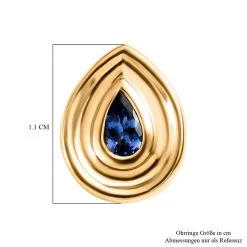 AAA Tansanit Ohrringe, 925 Silber Gelbgold Vermeil Ca. 0.44 Ct 11 AAA Tansanit Ohrringe, 925 Silber Gelbgold Vermeil Ca. 0.44 Ct -Schmuck Shoplc 7569261 4
