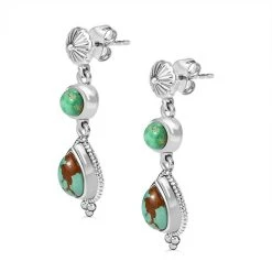 Sierra Nevada Türkis Ohrringe 925 Silber Platiniert Ca. 2.27 Ct -Schmuck Shoplc 7569656 3