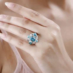 Sierra Nevada Türkis Ringe 925 Silber Platiniert (Größe 18.00) Ca. 3.97 Ct 11 Sierra Nevada Türkis Ringe 925 Silber Platiniert (Größe 18.00) Ca. 3.97 Ct -Schmuck Shoplc 7569702 2