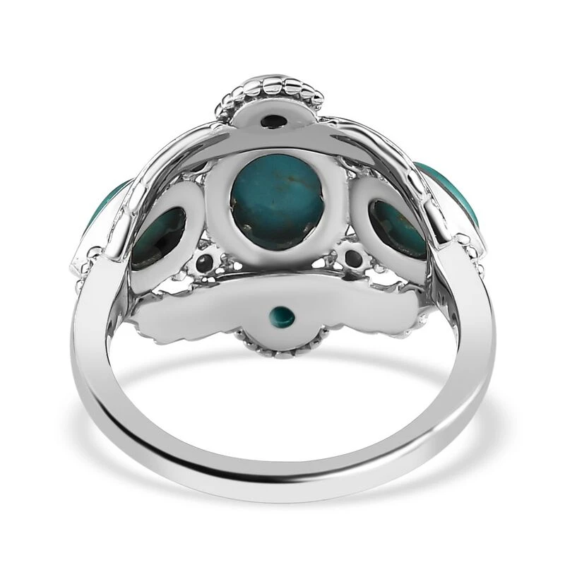 Sierra Nevada Türkis Ringe 925 Silber Platiniert (Größe 18.00) Ca. 3.97 Ct 8 Sierra Nevada Türkis Ringe 925 Silber Platiniert (Größe 18.00) Ca. 3.97 Ct – Bild 6