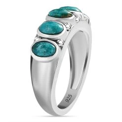Sierra Nevada Türkis Ring, 925 Silber Platiniert (Größe 16.00) Ca. 1.40 Ct -Schmuck Shoplc 7569735 4
