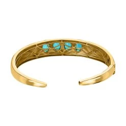 Paraiba Pfau Triplet Quarz, Natürlicher Chromdiopsid Armreif, Ca. 19 Cm 925 Silber Vergoldet Ca. 8.68 Ct -Schmuck Shoplc 7569911 4