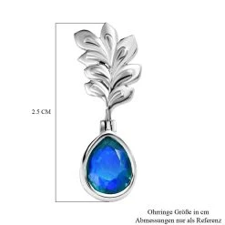 Paraiba Pfau Triplet Quarz Ohrringe 925 Silber Platiniert Ca. 2.73 Ct -Schmuck Shoplc 7570191 5