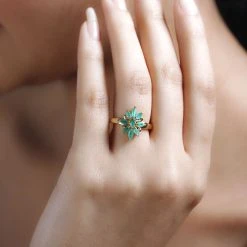 Kagem Sambischer Smaragd Ring, 925 Silber Vergoldet (Größe 18.00) Ca. 0.83 Ct 11 Kagem Sambischer Smaragd Ring, 925 Silber Vergoldet (Größe 18.00) Ca. 0.83 Ct -Schmuck Shoplc 7571151 2