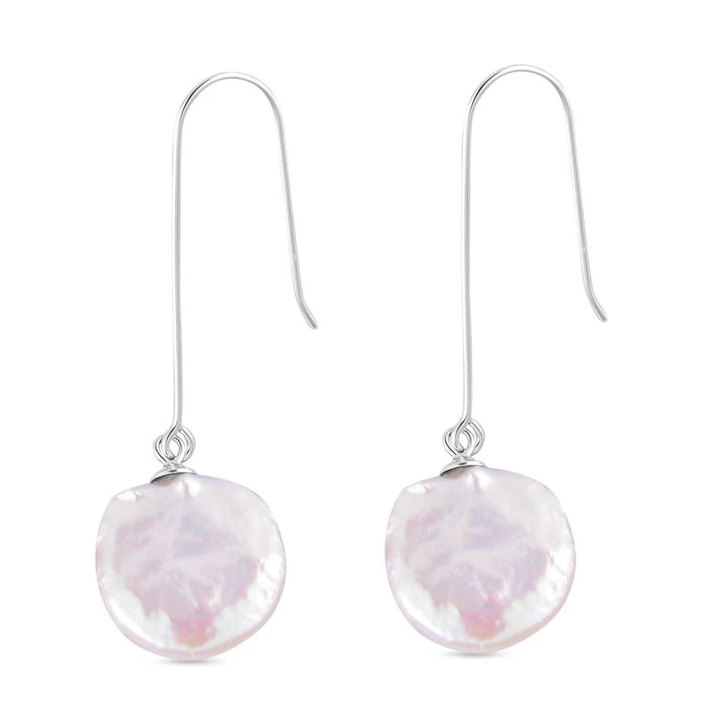 Weiße Süßwasser Perle Ohrringe 925 Silber Rhodiniert Ca. 6 Weiße Süßwasser Perle Ohrringe 925 Silber Rhodiniert Ca. – Bild 4