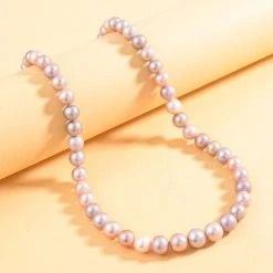 Mehrfarbige Edison Perle Halskette Ca. 50 Cm 925 Silber Rhodiniert -Schmuck Shoplc 7571673 1