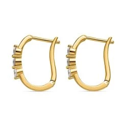 Moissanit Ohrringe 925 Silber Vergoldet Ca. 0.60 Ct -Schmuck Shoplc 7571860 3