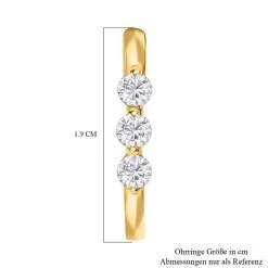 Moissanit Ohrringe 925 Silber Vergoldet Ca. 0.60 Ct -Schmuck Shoplc 7571860 4