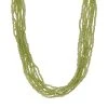 Natürliche Peridot Mehrsträngige Halskette, Ca. 50 Cm, 925 Silber Ca. 100.00 Ct -Schmuck Shoplc 7571984