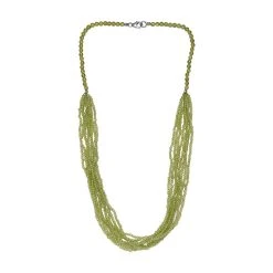 Natürliche Peridot Mehrsträngige Halskette, Ca. 50 Cm, 925 Silber Ca. 100.00 Ct -Schmuck Shoplc 7571984 3