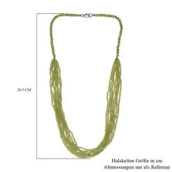 Natürliche Peridot Mehrsträngige Halskette, Ca. 50 Cm, 925 Silber Ca. 100.00 Ct -Schmuck Shoplc 7571984 5