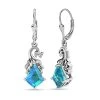 Paraiba Pfau Triplet Quarz Ohrringe 925 Silber Platiniert Ca. 4.70 Ct -Schmuck Shoplc 7571988