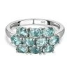 Minz Apatit Ring, 925 Silber Platiniert (Größe 17.00) Ca. 1.83 Ct -Schmuck Shoplc 7572058