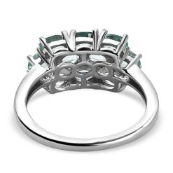 Minz Apatit Ring, 925 Silber Platiniert (Größe 17.00) Ca. 1.83 Ct -Schmuck Shoplc 7572058 5