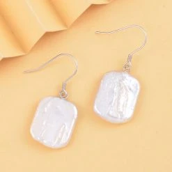 Weiße Süßwasser Perle Ohrringe 925 Silber Rhodiniert 8 Weiße Süßwasser Perle Ohrringe 925 Silber Rhodiniert -Schmuck Shoplc 7572128 1