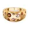 Natürlicher Mehrfarbiger Turmalin-Ring, 925 Silber Vergoldet (Größe 17.00) Ca. 1.36 Ct -Schmuck Shoplc 7572195