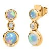 Natürlicher, äthiopischer Welo Opal Ohrringe 925 Silber Gelbgold Vermeil Ca. 1.70 Ct -Schmuck Shoplc 7572905