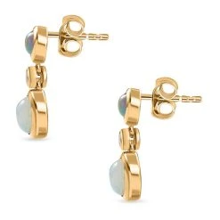 Natürlicher, äthiopischer Welo Opal Ohrringe 925 Silber Gelbgold Vermeil Ca. 1.70 Ct -Schmuck Shoplc 7572905 4