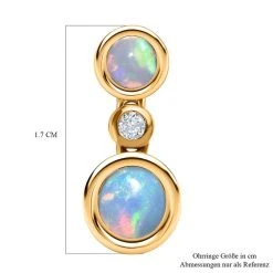 Natürlicher, äthiopischer Welo Opal Ohrringe 925 Silber Gelbgold Vermeil Ca. 1.70 Ct -Schmuck Shoplc 7572905 5