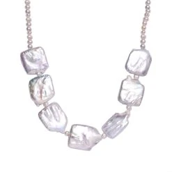 Perle, Süßwasser Perle Halskette Ca. 50 Cm 925 Silber -Schmuck Shoplc 7573426 2