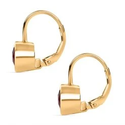 Magenta Rosa Quarz Triplette Ohrringe, 925 Silber Vergoldet Ca. 2.86 Ct -Schmuck Shoplc 7575571 3