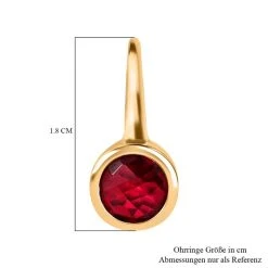 Magenta Rosa Quarz Triplette Ohrringe, 925 Silber Vergoldet Ca. 2.86 Ct -Schmuck Shoplc 7575571 4