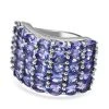 Tansanit Ring, 925 Silber Platiniert (Größe 19.00) Ca. 6.09 Ct -Schmuck Shoplc 7575603
