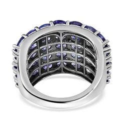 Tansanit Ring, 925 Silber Platiniert (Größe 19.00) Ca. 6.09 Ct -Schmuck Shoplc 7575603 5