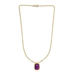 Afrikanischer Amethyst Halskette Ca. 45 Cm 925 Silber Vergoldet Ca. 11.72 Ct -Schmuck Shoplc 7577526 3