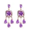 AA Rose De France Amethyst Ohrringe, 925 Silber Rosévergoldet Ca. 9.19 Ct -Schmuck Shoplc 7590655