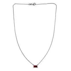 Magenta Rosa Quarz Triplette Halskette Ca. 45 Cm 925 Silber Platiniert Ca. 1.14 Ct -Schmuck Shoplc 7590960 3