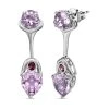 AAA Rose De France Amethyst Ohrringe, 925 Silber Platiniert Ca. 10.40 Ct -Schmuck Shoplc 7591338