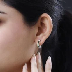 Natürlicher Chromdiopsid Ohrringe 925 Silber Ca. 1.02 Ct -Schmuck Shoplc 7592673 2