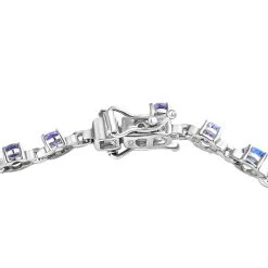 Tansanit Armband Ca. 20 Cm 925 Silber Platiniert Ca. 4,27 Ct. -Schmuck Shoplc 7596010 3