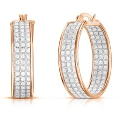 NY Kollektion - Creolen, 925 Silber Rosévergoldet