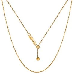 Verstellbare Halskette, Ca. 60 Cm, 925 Silber Vergoldet