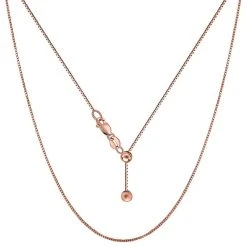 Verstellbare Halskette, Ca. 60 Cm, 925 Silber Rosévergoldet