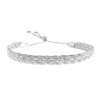 Geflochtenes Bolo Armband, Ca. 23 Cm, 925 Silber Ca. 4,30g -Schmuck Shoplc 7597060