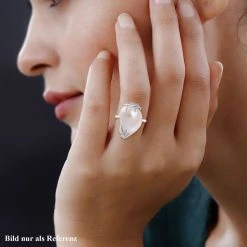 Weiße Barockperle Ring, 925 Silber Rhodiniert (Größe 16.00) -Schmuck Shoplc 7598666 2