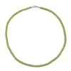 Natürliche Peridot-Halskette, Ca. 50 Cm, 925 Silber Rhodiniert, Ca. 90.00 Ct -Schmuck Shoplc 7598871