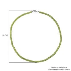 Natürliche Peridot-Halskette, Ca. 50 Cm, 925 Silber Rhodiniert, Ca. 90.00 Ct -Schmuck Shoplc 7598871 5