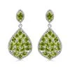 Natürliche Peridot Ohrringe, 925 Silber Rhodiniert Ca. 7.51 Ct -Schmuck Shoplc 7598942
